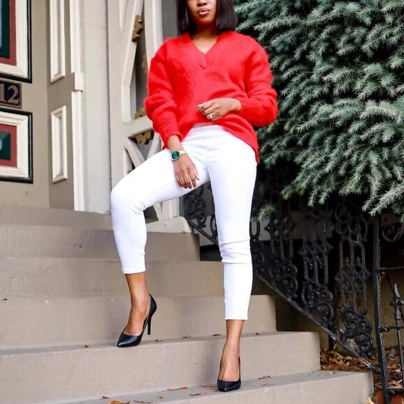 SPANX Jean-ish Ankle Leggings White size L Preppy Resortwear - Picture 2 of 16